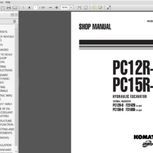 Komatsu PC12R-8 PC15R-8 Hydraulic Excavator Service Repair Manual - PDF Download
