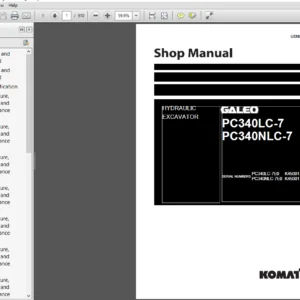 Komatsu PC340LC-7, PC340NLC-7 Hydraulic Excavator Shop Manual - PDF DOWNLOAD