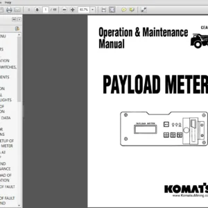 Komatsu Payload Meter II Operation & Maintenance Manual - PDF Download