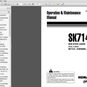 Komatsu SK714-5 Skid Steer Printed Operation & Maintenance Manual - PDF Download