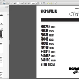 Komatsu TNV Series Diesel Engine Shop Manual - PDF DOWNLOAD