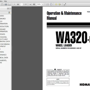 Komatsu WA320-5H Wheel Loader Operation & Maintenance Manual - PDF Download
