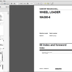 Komatsu WA380-6 Wheel Loader Shop Manual - PDFG DOWNLOAD