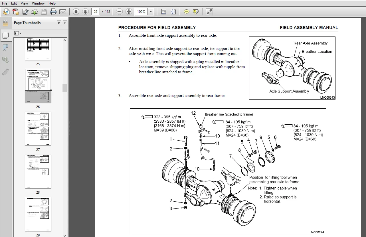 Komatsu WA900-3LC WHEEL LOADER Field Assembly Manual - PDF Download - Image 3