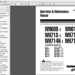 Komatsu WH609-WH716-1 Telescopic Handlers Operation & Maintenance Manual - PDF DOWNLOAD