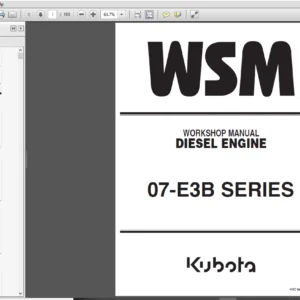 Kubota 07-E3B Series Diesel Engine Workshop Manual - PDF DOWNLOAD