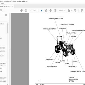 Kubota B2100E Tractor Illustrated Master Parts List Manual - PDF Download