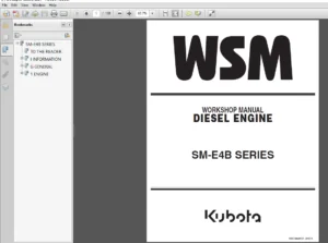 Kubota SM-E4B Series Diesel Engine Workshop Manual - PDF DOWNLOAD
