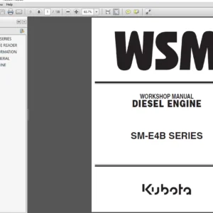 Kubota SM-E4B Series Diesel Engine Workshop Manual - PDF DOWNLOAD