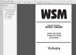 Kubota V3800-CR-TE4B, V3800-CR-TIE4B Diesel Engine Workshop Manual - PDF DOWNLOAD