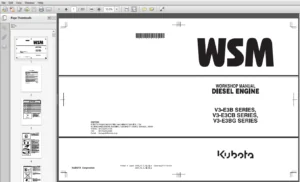 Kubota V3-E3B Series V3-E3CB Series V3-E3BG Series Diesel Engine Workshop Manual - PDF DOWNLOAD