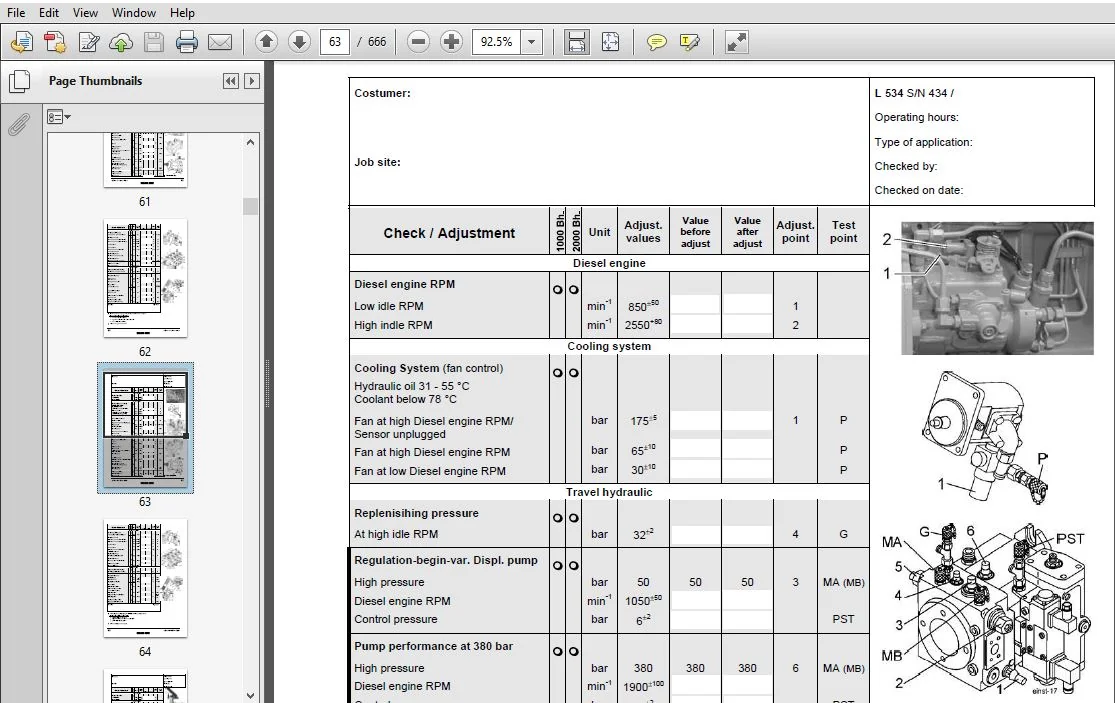 Liebherr L524 L534 L538 Wheel Loader Service Repair Manual - PDF Download - Image 4
