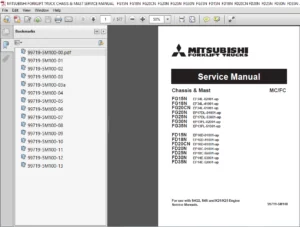 Mitsubishi Forklift Truck Chasis & Mast Service Manual - PDF DOWNLOAD