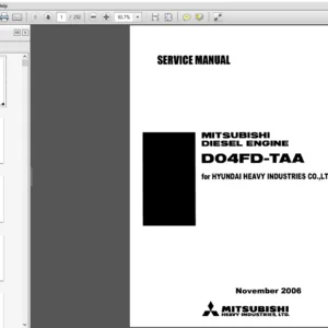 Mitsubishi Diesel Engine D04FD-TAA service manual - PDF DOWNLOAD