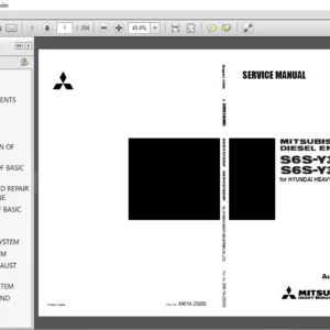 Mitsubishi Diesel Engine S6S Y3T61HF, S6S Y3T62HF Service Manual - PDF DOWNLOAD