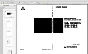 Mitsubishi Diesel Engine SL-Series Service Manual - PDF DOWNLOAD