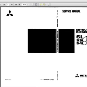 Mitsubishi Diesel Engine SL-Series Service Manual - PDF DOWNLOAD