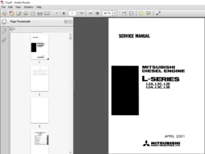 Mitsubishi L-Series Diesel Engine Service Manual - PDF DOWNLOAD