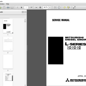 Mitsubishi L-Series Diesel Engine Service Manual - PDF DOWNLOAD
