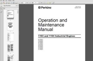 Perkins 1103 and 1104 Industrial Engines Operating and Maintenance Manual - PDF DOWNLOAD