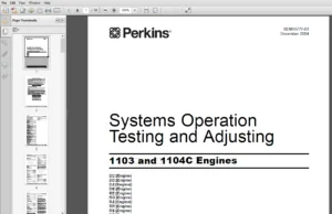 Perkins 1103 and 1104C Systems Operation Testing and Adjusting Manual - PDF DOWNLOAD