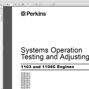 Perkins 1103 and 1104C Systems Operation Testing and Adjusting Manual - PDF DOWNLOAD