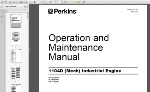 Perkins 1104D Mech Industrial Engine Systems Operation and Maintenance Manual - PDF DOWNLOAD