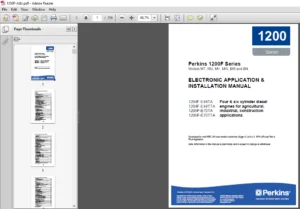 Perkins 1200F Models MT, MU, MV, MW, BM and BN Series ELECTRONIC APPLICATION & INSTALLATION MANUAL - PDF DOWNLOAD