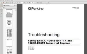 Perkins 1204E-E44TA 1204E-E44TTA and 1206E-E66TA Industrial Engines Troubleshooting Manual - PDF DOWNLOAD