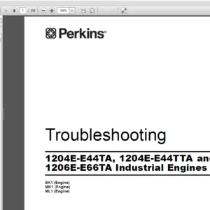 Perkins 1204E-E44TA 1204E-E44TTA and 1206E-E66TA Industrial Engines Troubleshooting Manual - PDF DOWNLOAD