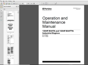 Perkins 1204E-E44TA and 1204E-E44TTA Industrial Engine Operation and Maintenance Manual - DOWNLOAD