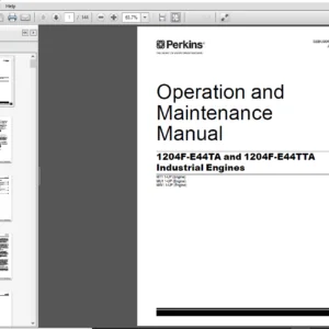 Perkins 1204E-E44TA and 1204E-E44TTA Industrial Engine Operation and Maintenance Manual - DOWNLOAD