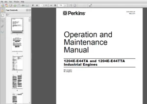 Perkins 1204E-E44TA and 1204E-E44TTA Industrial Engines Operation and Maintenance Manual - DOWNLOAD