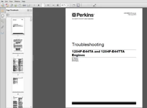 Perkins 1204F-E44TA and 1204F-E44TTA Engines Troubleshooting Manual- PDF DOWNLOAD