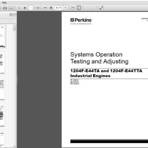 Perkins 1204F-E44TA and 1204F-E44TTA Industrial Engine System Operation Testing and Adjusting Manual - PDF DOWNLOAD
