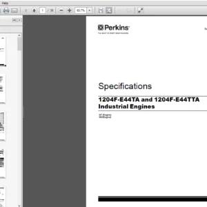 Perkins 1204F-E44TA and 1204F-E44TTA Industrial Engines Specifications Repair Manual - PDF DOWNLOAD