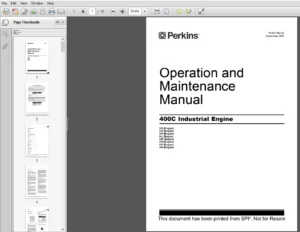Perkins 400C Industrial Engines for JCB Operation Maintenance & Systems Operation Testing & Adjusting - PDF Download