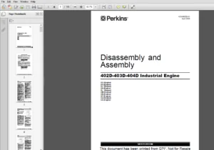Perkins 402D,403D,404D KENR6226-01 Disassembly and Assembly Manual - PDF DOWNLOAD