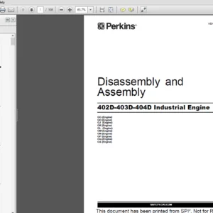 Perkins 402D,403D,404D KENR6226-01 Disassembly and Assembly Manual - PDF DOWNLOAD