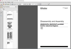 Perkins 854E-E34TA, 854F-E34T and 854F-E34TA Industrial Engine Disassembly and Assembly Manual - PDF DOWNLOAD