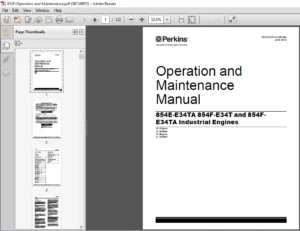 Perkins 854E-E34TA, 854F-E34T and 854F-E34TA Industrial Engine Operation and Maintenance Manual - PDF DOWNLOAD