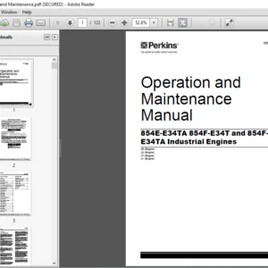 Perkins 854E-E34TA, 854F-E34T and 854F-E34TA Industrial Engine Operation and Maintenance Manual - PDF DOWNLOAD