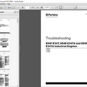 Perkins 854F-E34T, 854E-E34TA and 854F-E34TA Industrial Engine Troubleshooting Manual - PDF DOWNLOAD
