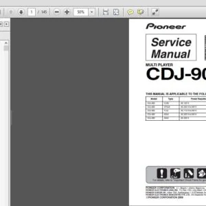 Pioneer CDJ-900 Service Manual & Repair Guide - PDF DOWNLOAD