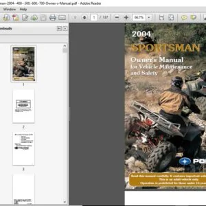 2004 POLARIS SPORTSMAN 400 500 600 700 OWNERS MANUAL - PDF DOWNLOAD