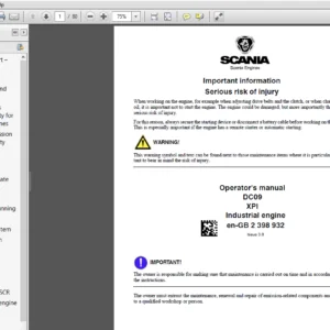 Scania DC09 XPI Service & Operator manual EN - PDF DOWNLOAD