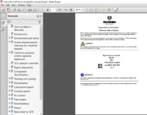 Scania DC16 XPI Industrial Engine Operator's Manual - PDF DOWNLOAD