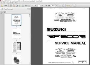 Suzuki RF600 RF 600 Repair Manual Service Maintenance Manual - PDF DOWNLOAD