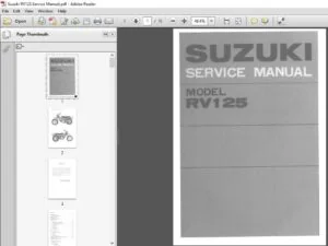 Suzuki RV 125 RV125 Workshop Manual Repair Manual 1972 - 1981 - PDF DOWNLOAD