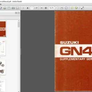 Suzuki Gn400 Motorcycle Factory Service Repair Manual Supplement - PDF DOWNLOAD